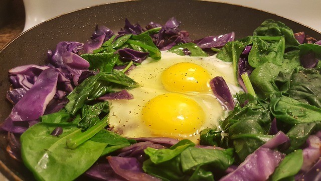 Paleo Diet - Spinach & Eggs